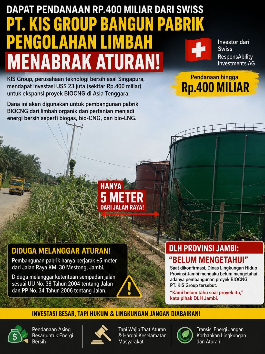 Pabrik Pembangunan BIOCNG PT.KIS Group.