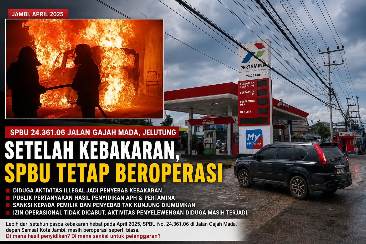 Foto Aktivitas SPBU Setelah 1 Tahun Kebakaran.
