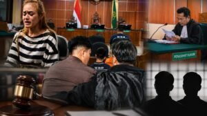 Gambar animasi persidangan.