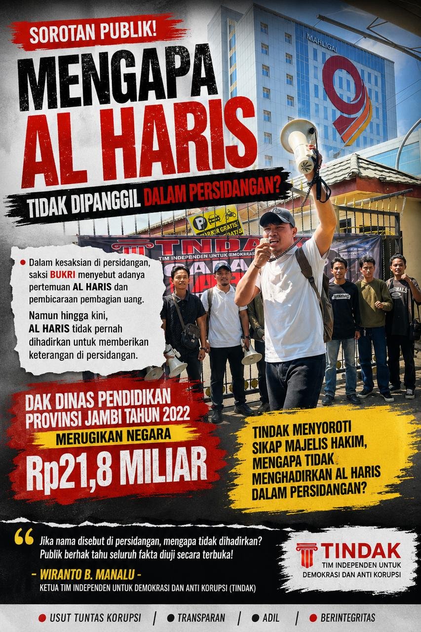 Ket : TINDAK Demo di Pengadilan Negeri Jambi